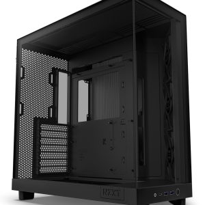 NZXT H6 Flow Compact Dual-Chamber Mid Tower Black ATX Case, TG, NO PSU